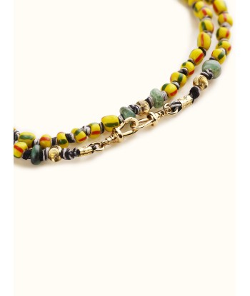 LIEN MAULI BEADS GHANA RASTA 73CM pas chere