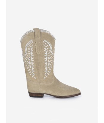 BOTTES SANTIAG INCA EN SUEDE DESERT WHITE meilleur choix