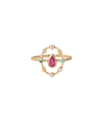 BAGUE SOLAL RUBELLITE des créatures d'habitude