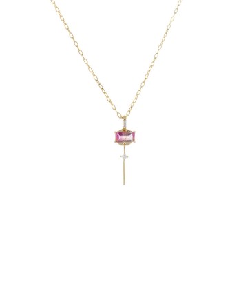 COLLIER TOURMALINE ROSE Amélioration de cerveau avec