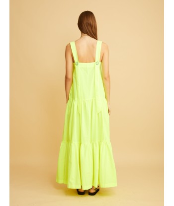 ROBE À BRETELLES AVEC FLEURS NEON YELLOW acheter en ligne