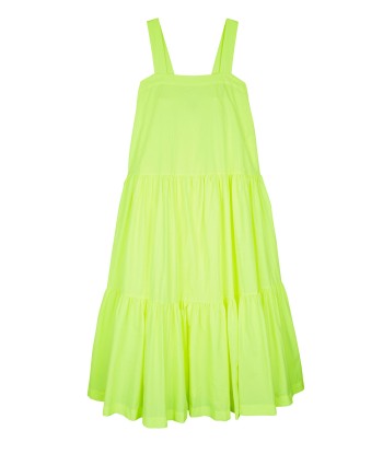 ROBE À BRETELLES AVEC FLEURS NEON YELLOW acheter en ligne