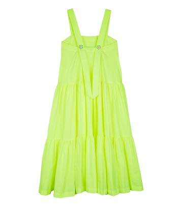 ROBE À BRETELLES AVEC FLEURS NEON YELLOW acheter en ligne