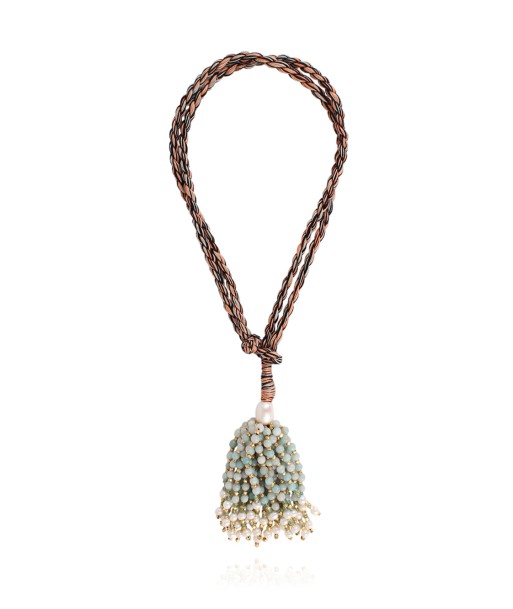 COLLIER POMPON AMAZONITE 50% de réduction en Octobre 2024