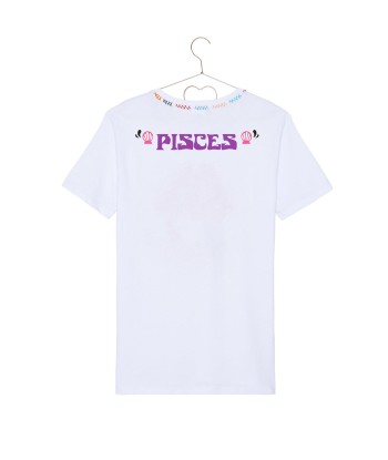 TEE SHIRT ASTRO BLANC PISCES de l' environnement