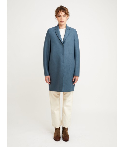 MANTEAU COCOON PRESSED STEEL BLUE meilleur choix