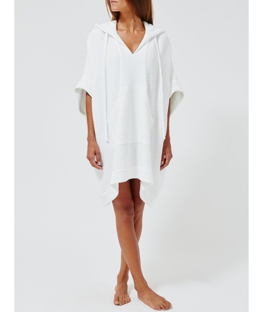 PONCHO WHITE HONEYCOMB outlet