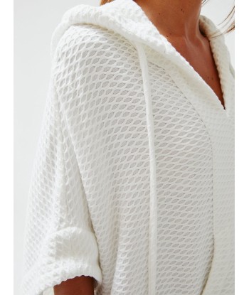 PONCHO WHITE HONEYCOMB outlet