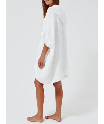 PONCHO WHITE HONEYCOMB outlet