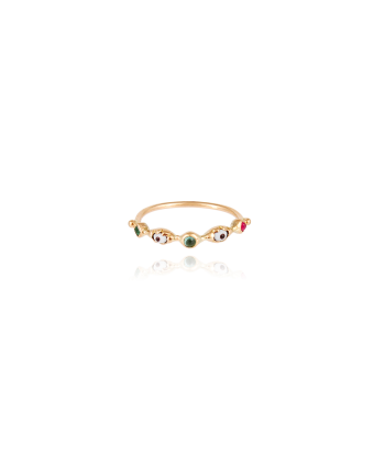 BAGUE EYE RUBIS ET TOURMALINE la livraison gratuite