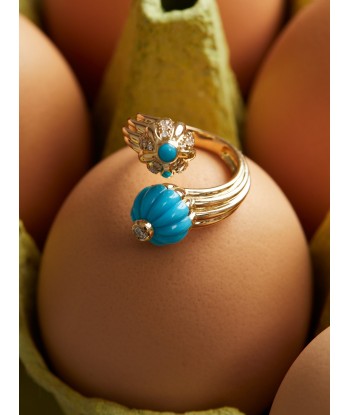 BAGUE DOUBLE GELATO TURQUOISE ET DIAMANTS pour bénéficier 