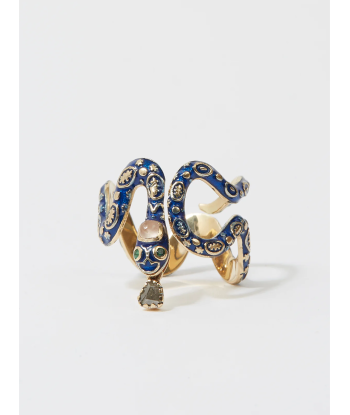 BAGUE EVE SERPENT EMAIL BLEU JEAN ET OR Vous souhaitez 