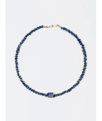 COLLIER CUBIX LOVE LAPIS ET TSAVORITES en stock