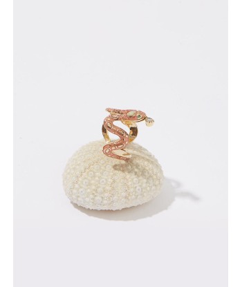 BAGUE EVE SERPENT EMAIL ROSE ET OR en stock