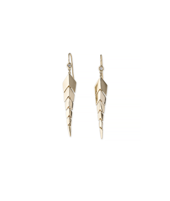 BOUCLES D'OREILLES SMALL QUEUE DE POISSON DIAMANTS le concept de la Pate a emporter 