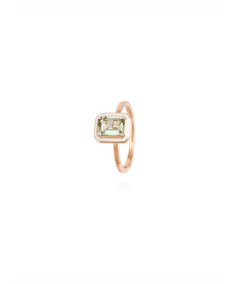 BAGUE TOURMALINE VERT EMAIL IVOIRE l'achat 