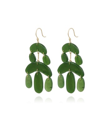 BOUCLES D'OREILLES MINI CHANDELIER EN JADE le concept de la Pate a emporter 