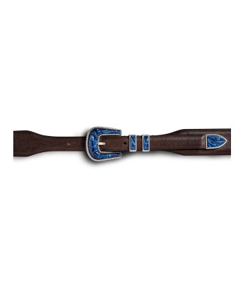 CEINTURE CRAZY EN CUIR BROWN LAPIS destockage