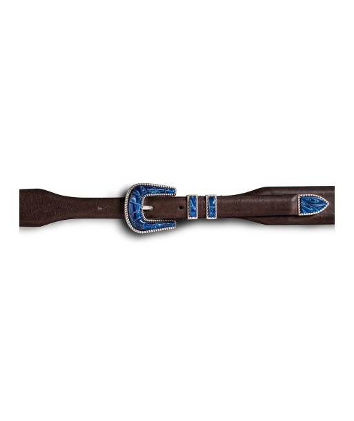 CEINTURE CRAZY EN CUIR BROWN LAPIS destockage