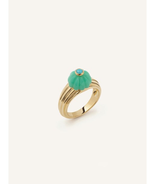 BAGUE GELATO CHRYSOPRASE ET TURQUOISE plus qu'un jeu 