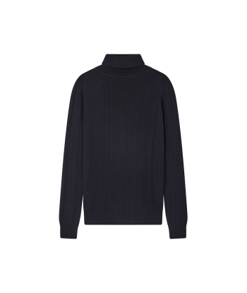 PULL JULIETTE NERO NAVY brillant des détails fins