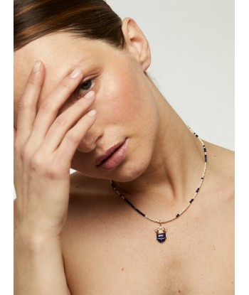 COLLIER SCARABÉE PERLES EAU DOUCE  ET LAPIS Vous souhaitez 