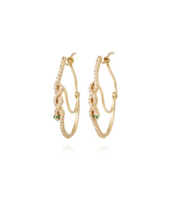 BOUCLES D'OREILLES SERPENT DIAMANTS & EMERAUDES Venez découvrir notre 