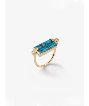 BAGUE VILLA IDA DOUBLE TURQUOISE Véritable concentré