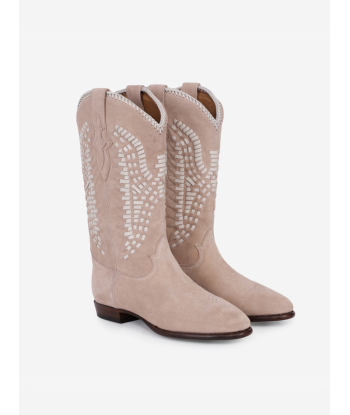 BOTTES INCA SUEDE NUDE WHITE Par le système avancé 