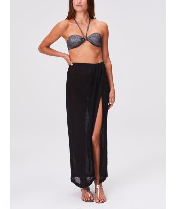 JUPE SARONG GAZE DE LIN NOIRE les ctes