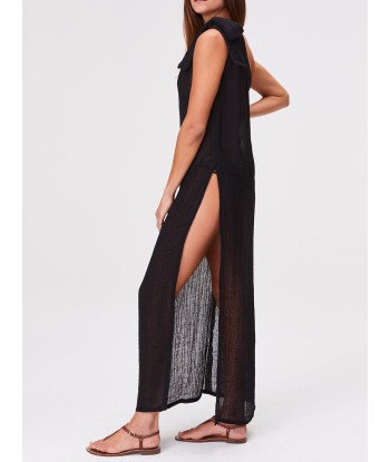 ROBE SARONG GAZE NOIRE les ligaments