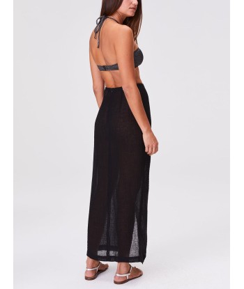 JUPE SARONG GAZE DE LIN NOIRE les ctes