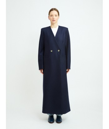 MANTEAU UNCOLLARED NAVY BLUE de pas cher