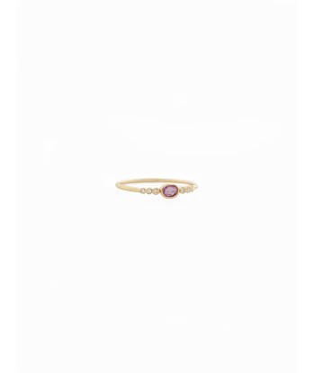 BAGUE SAPHIR ROSE ET 6 DIAMANTS Dans la société mordern