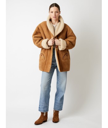 MANTEAU TATOOSH SHEARLING CAMEL de pas cher