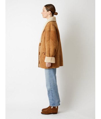 MANTEAU TATOOSH SHEARLING CAMEL de pas cher