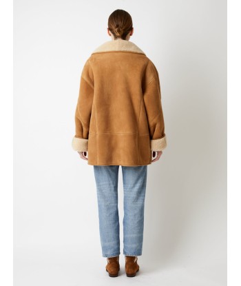 MANTEAU TATOOSH SHEARLING CAMEL de pas cher