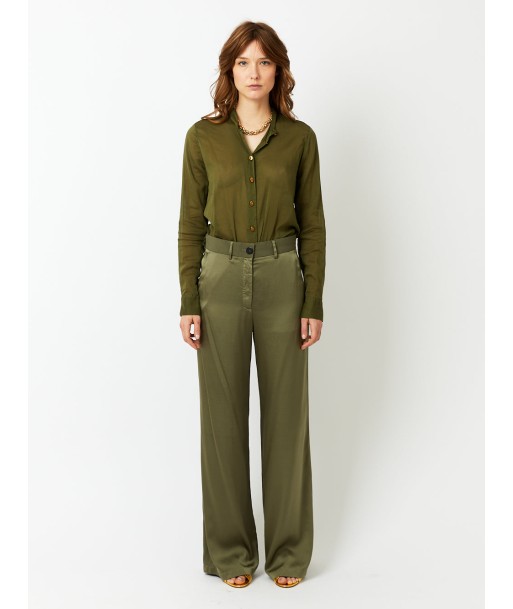 PANTALON SARTORIAL SOIE OLIVE store