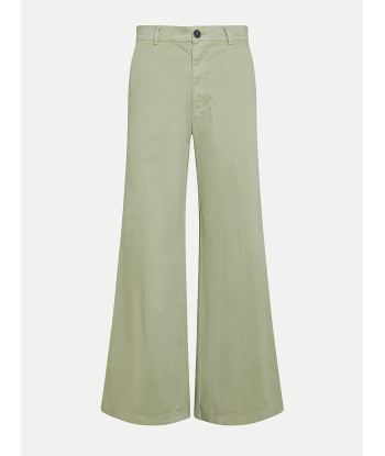 PANTALON LARGE EN COTON OLIVE les ctes