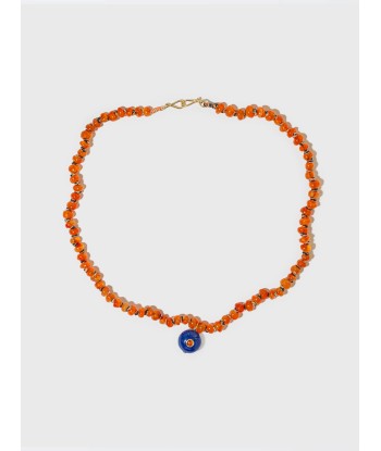 COLLIER PERLES CORNALINE ET LAPIS-LAZULI une grave pollution 