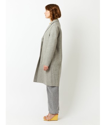 MANTEAU OVERCOAT PRESSED WOOL STONE MELANGE l'achat 