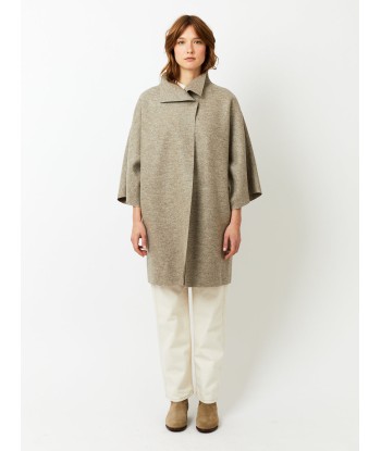 MANTEAU KIMONO PRESSED WOOL NATURAL CASHA sur le site 