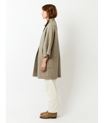 MANTEAU KIMONO PRESSED WOOL NATURAL CASHA sur le site 