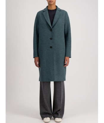 MANTEAU OVERCOAT BOILED WOOL PINE MELANGE store