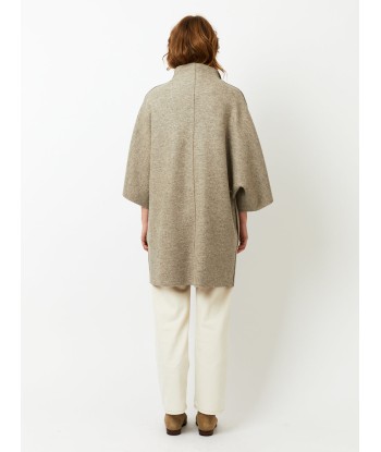 MANTEAU KIMONO PRESSED WOOL NATURAL CASHA sur le site 