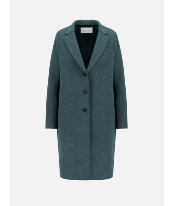 MANTEAU OVERCOAT BOILED WOOL PINE MELANGE store