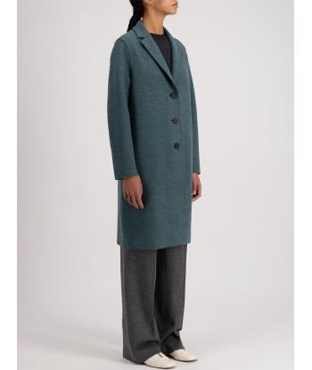 MANTEAU OVERCOAT BOILED WOOL PINE MELANGE store