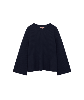 PULL FLARE NERO NAVY solde