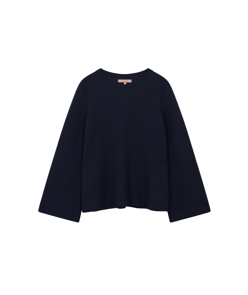 PULL FLARE NERO NAVY solde