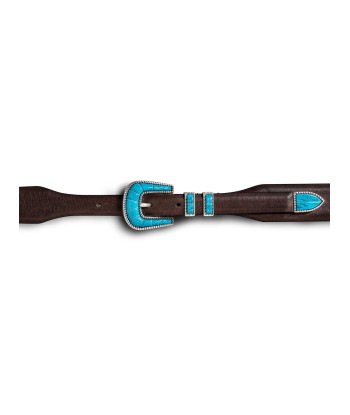 CEINTURE CRAZY TURQUOISE & MARRON Amélioration de cerveau avec